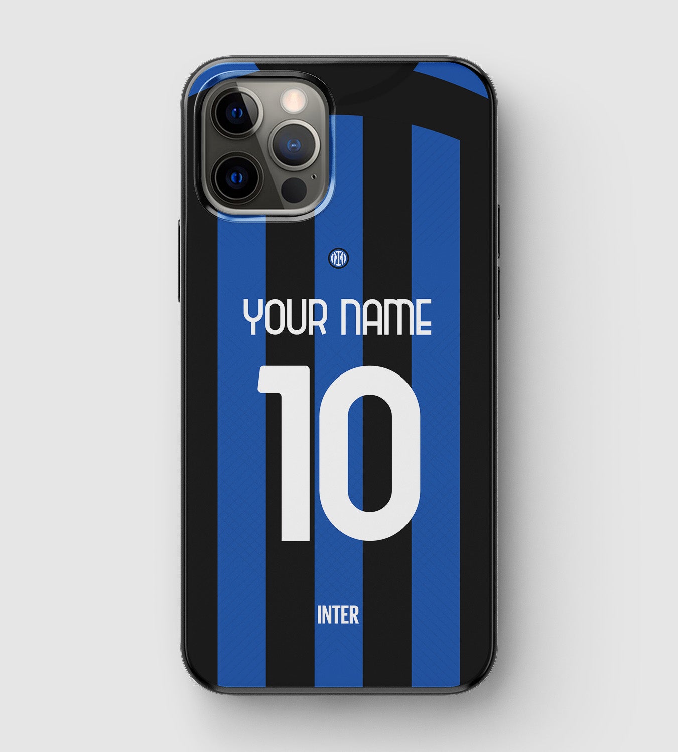 Italian football club Inter Milan phone case with customizable name and number
