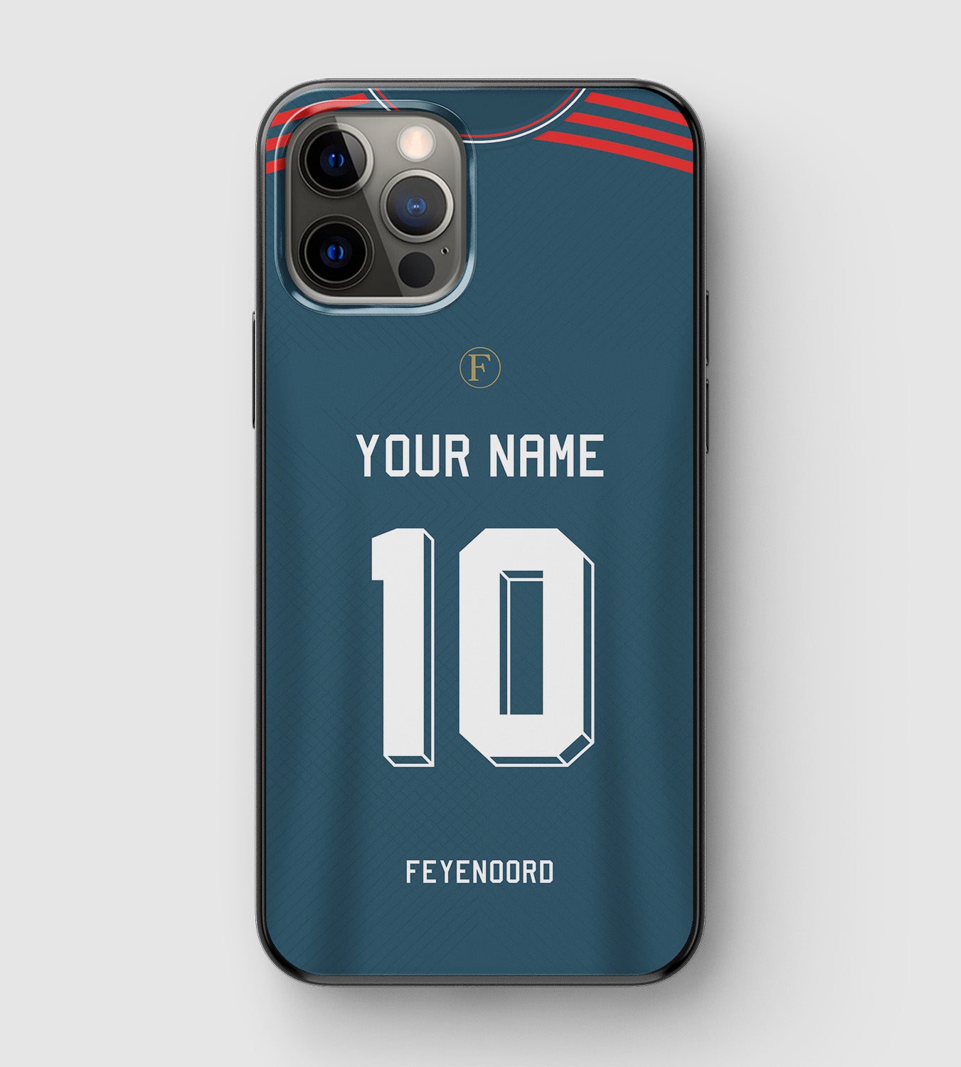 Dutch football club Feyenoord Rotterdam phone case - away design with customizable name and number